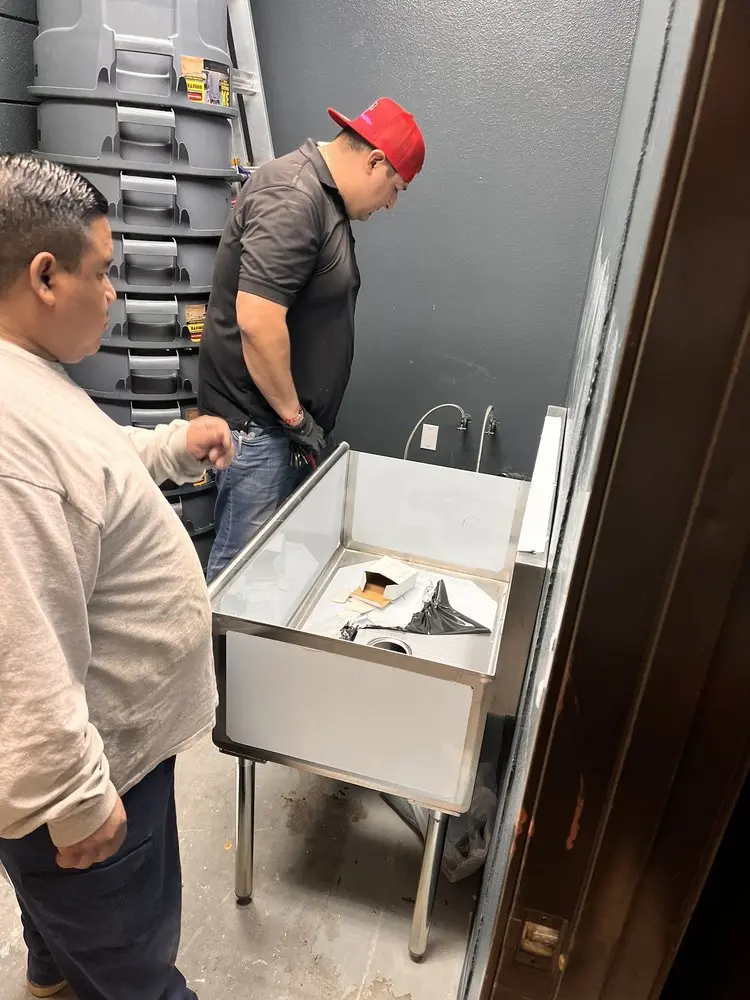 Commercial plumbing and sink installation in Benner